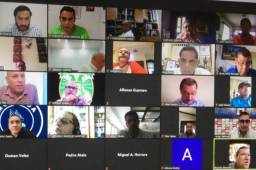 Estos son parte de los miembros de Liga Nacional que están en la reunión vía zoom donde se tocan temas importantes para la vuelta al fútbol en Honduras.