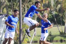 El defensor del Olimpia, Ever Alvarado, durante la práctica de este viernes previo al encuentro ante Motagua. Fotos Ronal Aceituno