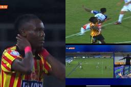 Rubilio Castillo es afectado por el VAR: así fue el gol que le anularon al catracho en su debut en el Deportivo Pereira y Alianza FC