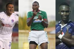 Roger Rojas, Yustin Arboleda y Rubilio Castillo son tres de los goleadores del torneo en Honduras.