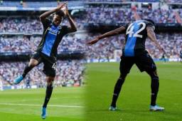 Dennis celebró su doblete ante el Real Madrid como Cristiano Ronaldo.