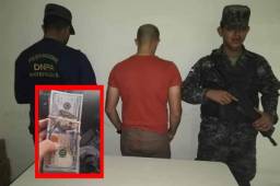 El árbitro hondureño Gerson Matute, fue capturado con 18 mil dólares en el interior de su auto. FOTO: Cortesía de Canal 45.