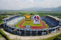 Real España hizo oficial que la ida de la final de Copa Premier Centroamericana ante Olimpia se jugará en el Olímpico. Foto DIEZ