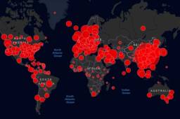 Así luce el mapa del coronavirus por el mundo; nada más 13 países no registran casos.