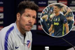 Simeone aseguró que la expulsión de Cristiano Ronaldo en Champions fue injusta.