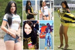 Real España y Olimpia se miden este sábado en el Morazán. Ellas son las bellezas que aficionadas de cada equipo. ¿quién gana este clásico de linduras?.