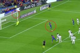 El portero Yoel Rodríguez le tapó el ramte a Lionel Messi.