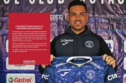 Motagua presentó recientemente a José Escalante, pero el según el Cavalry FC, el volante hondureño tiene contrato vigente.