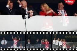 La destinguida presidenta de Croacia, Kolinda Grabar-Kitarovic engalanó la final del Mundial con su presencia en el palco del estadio Luzhniki.