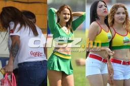 En Puerto Cortés y en Tocoa se hizo presente la belleza de Honduras. Las chicas pusieron el color en los partidos de este domingo en la Liga Nacional. En Tegucigalpa, mujer de Jaime Córdoba se robó las miradas.