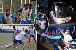 La selección de Honduras culminó el sábado de forma inesperada cuando autoridades en el Cuscatlán sorpresivamente desaparecieron cuando la Bicolor iba a realizar el reconocimiento de cancha. Te dejamos las mejores fotos del día.