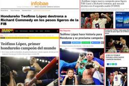 El joven boxeador de raíces hondureñas, Teófimo López, noqueó sin problemas a Richard Commey y se convirtió en el nuevo Campeón Mundial de Peso Ligero. Esto es lo que dicen en España, México, Perú y otras partes del mundo.