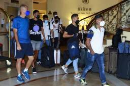 Los seleccionados hondureños se hicieron presente al hotel de concentración en San Pedro Sula. FOTO: Neptalí Romero.