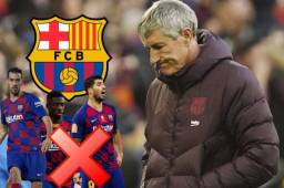 Las bajas han encendido las alarmas en el Barcelona. Para la vuelta en la Champions ante el Napoli, Quique Setién solo tendrá a 12 jugadores disponibles del primer equipo.