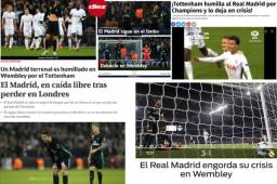 Luego de la derrota del Real Madrid en Wembley a manos del Tottenham, la prensa señaló de crisis el mal momento que está viviendo el vigente campeón de Europa.