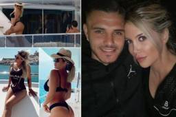 La pareja del delantero del PSG, Mauro Icardi, está en el ojo del huracán tras ser cazada mientras posaba atrevidamente y uno de sus hijos le tomaba unas fotos.