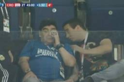 Así fue captado el exjugador argentino Diego Maradona llorando tras la final de la albiceleste. Foto cortesía