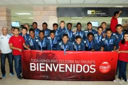 La Selección Sub20 tuvo un gran recibimiento tras su llegada al Aeropuerto Toncontín de Tegucigalpa.