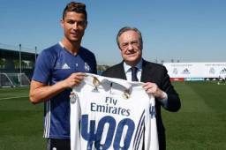 Esta es la camisa que recibió Cristiano Ronaldo por su nueva cifra goleadora con el club merengue. FOTO: Realmadrid.com