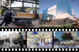 En España han convertido un centro comercial en una inmensa morgue debido al colapso de las funerarias con la gran cantidad de muertos debido al coronavirus que ya suman 2696 fallecidos. La Pista de Patinaje ahora es una sala mortuoria.