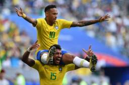 Neymar marcó el segundo gol en su cuenta personal en la Copa del Mundo de Rusia.