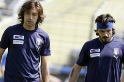 Gattuso y Pirlo coincidieron en el Milan y la Selección de Italia.