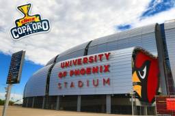 El estadio de la Universidad de Phoenix en Arizona es la joya arquitectónica donde Honduras enfrentará a México en cuartos de Copa Oro. Fotos Ronald Aceituno
