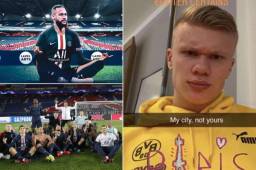 El PSG se burló de Haaland haciendo su celebración en la eliminatoria contra Borussia Dortmund.