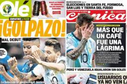 Te presentamos las principales portadas de los medios argentinos tras la derrota de la albiceleste ante Colombia en su estreno en la Copa América 2019.