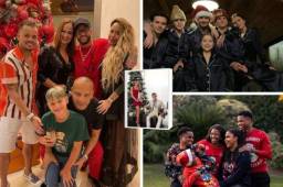 Te presentamos las mejores fotos de los cracks del fútbol en esta navidad 2020. Apasionado beso de Thiago y uno en muletas.