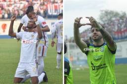 Jerry Bengtson y Agustín Auzmendi, los dos máximos goleadores del torneo Clausura de la Liga Nacional.