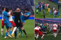 ¡Patadas y puñetazos! La tremenda batalla campal entre los jugadores del Zenit y Spartak que acabó con varios expulsados