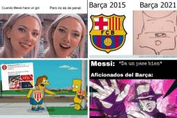 Barcelona venció 3-0 al Elche con doblete de Messi. El argentino no se salva de los memes en las redes sociales.