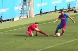 Sergio Agüero marcó su primer gol con la camisa del Barcelona y fue en un amistoso.