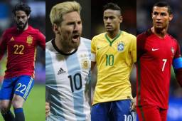 Isco, Messi y Neymar sí jugarán con su selección; a Cristiano Ronaldo le dieron descanso.