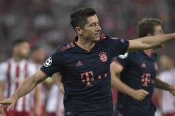 El delantero polaco Robert Lewandowski, fue la gran figura del Bayern Munich ante el Olympiakos.