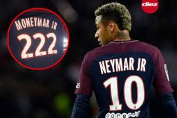Los hinchas parisinos crearon una camiseta de Neymar con la cantidad que pagó el PSG por su fichaje.