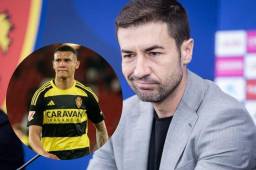 Gabi habló de la situación de Kervin Arriaga en el Real Zaragoza.