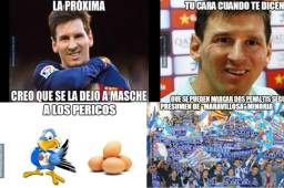 Lionel Messi falló un penal y no se salvó de los memes en las redes sociales. Barcelona perdió 1-0 en este duelo de cuartos de final de la Copa del Rey.