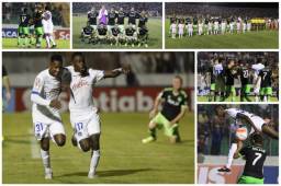 Seattle Sounders forward Raul Ruidiaz, left, tries to keep the ball in play as Olimpia defender Johnny Leveron, right, closes in during the first half of a CONCACAF Champions League soccer match Thursday, Feb. 27, 2020, in Seattle. (AP Photo/Ted S. Warren)