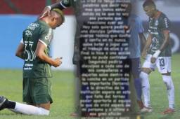 Kervin Arriaga reconoció su error en clásico ante Motagua por Liga Concacaf pidió disculpas al cuerpo técnico de Marathón por la expulsión.