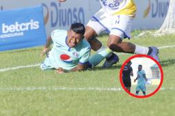 El central Selvin Brown no cobró un penal claro a Motagua y el Chino López terminó amonestado por supuesta simulación