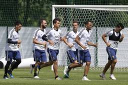 La selección argentina se prepara para su debut ante Islandia este sábado.
