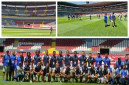 La Sub-23 de Honduras reconoció la cancha del estadio Jalisco donde este viernes enfrentará a Haití en el arranque del Preolímpico en Guadalajara.