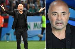 Jorge Sampaoli se mostró muy triste por la dura derrota que sufre Argentina en el Mundial.