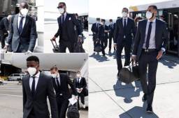 El conjunto español salió muy temprano este lunes para viajar a terriotorio inglés y enfrentarse al Chelsea en busca de la gran final de la Liga de Campeones.