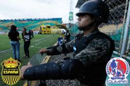 La Policía Nacional, Fusina y la Policía Militar, estarán resguardando a los aficionados en el estadio Morazán este miércoles por la Copa Presidente. Foto DIEZ