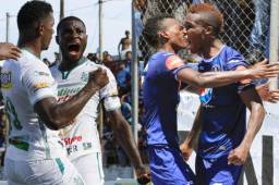 Los jugadores de Platense y Motagua ya tienen afinadas las gargantas para gritar gol. Este domingo conoceremos al nuevo campeón de Honduras. Foto DIEZ