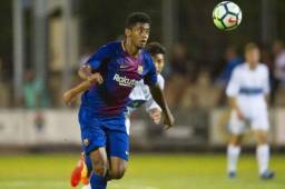 Antony Lozano jugó de titular con el Barcelona B ante el Real Oviedo.