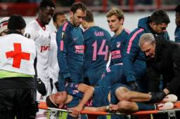 El lateral izquierdo sufrió una patada de forma involuntaria de parte del delantero portugués Eder.